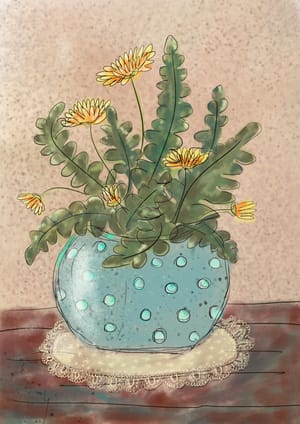Duck egg blue pot